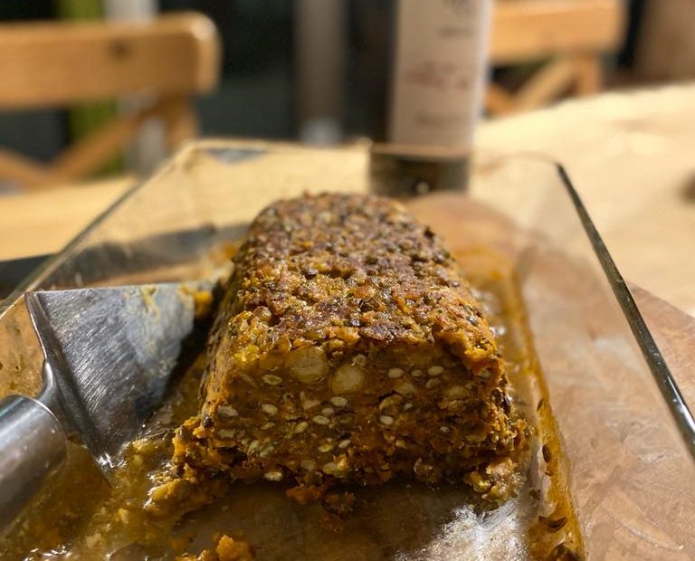 Saftiger Linsen Kichererbsen Braten